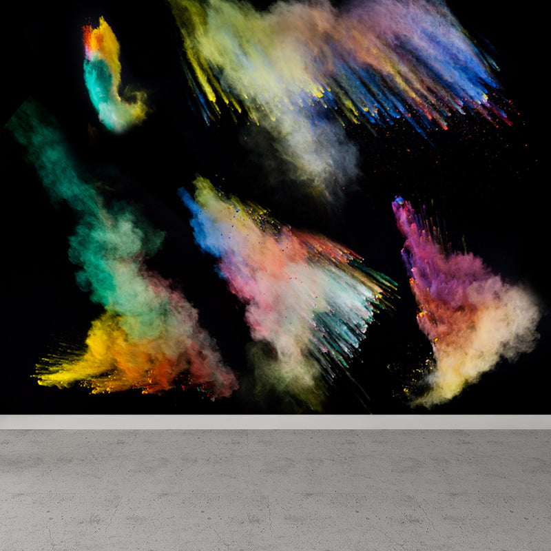 Multicolored Powder Wallpaper Mural Abstract Modern Waterproof Wall Covering for Home Clearhalo 'Wall Decor' 'Wall Mural' 1865078