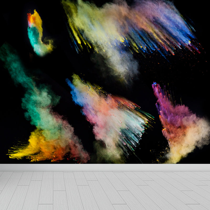 Multicolored Powder Wallpaper Mural Abstract Modern Waterproof Wall Covering for Home Clearhalo 'Wall Decor' 'Wall Mural' 1865079