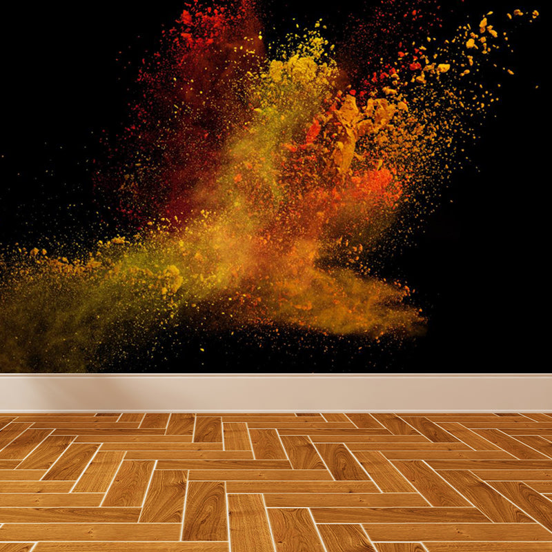 Multicolored Powder Wallpaper Mural Abstract Modern Waterproof Wall Covering for Home Orange Clearhalo 'Wall Decor' 'Wall Mural' 1865087