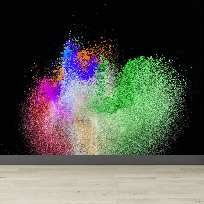 Multicolored Powder Wallpaper Mural Abstract Modern Waterproof Wall Covering for Home Green Clearhalo 'Wall Decor' 'Wall Mural' 1865092