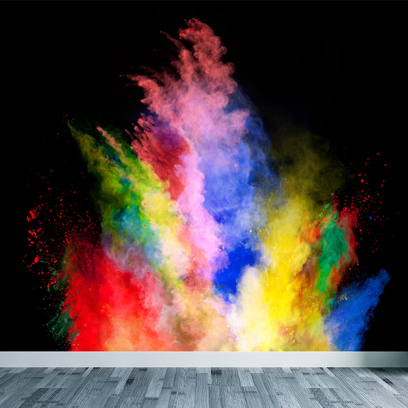 Multicolored Powder Wallpaper Mural Abstract Modern Waterproof Wall Covering for Home Clearhalo 'Wall Decor' 'Wall Mural' 1865098