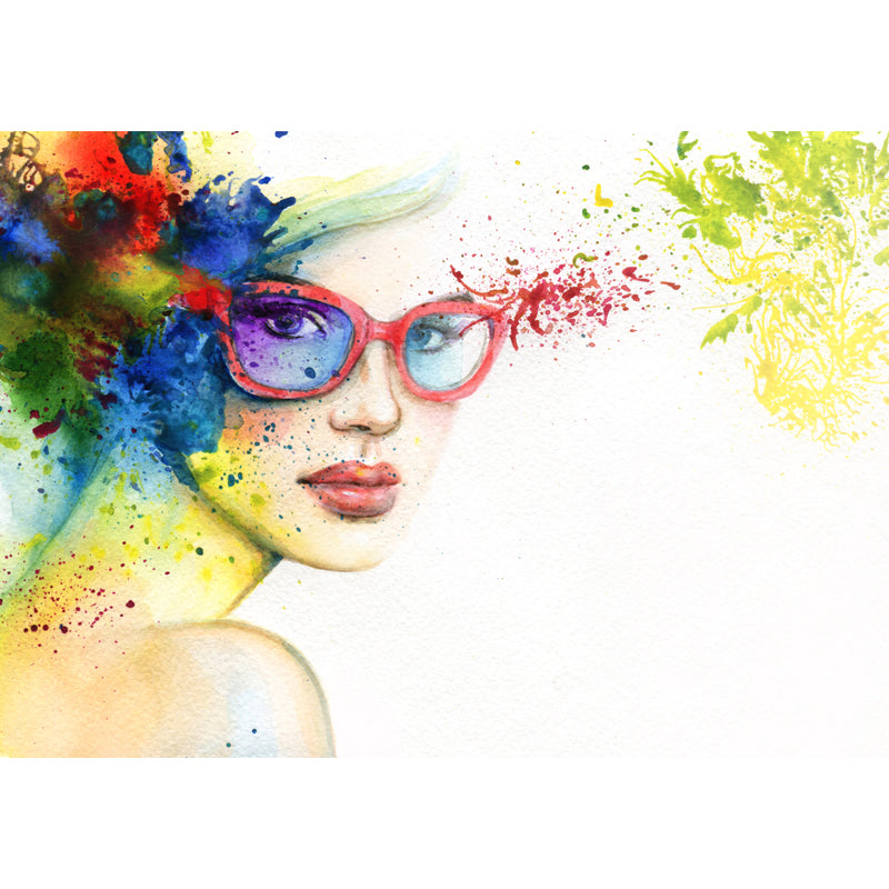 Stain Resistant Girl Pattern Mural Decal Non-Woven Fashion Wall Decor for Sitting Room Clearhalo 'Wall Decor' 'Wall Mural' 1865145