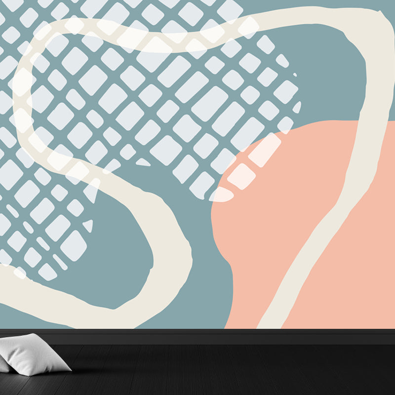 Bright Abstract Mural Wallpaper Contemporary Style Non-Woven Material Wall Covering Clearhalo 'Wall Decor' 'Wall Mural' 1865178