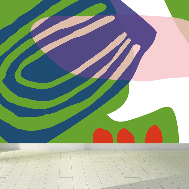 Bright Abstract Mural Wallpaper Contemporary Style Non-Woven Material Wall Covering Clearhalo 'Wall Decor' 'Wall Mural' 1865183