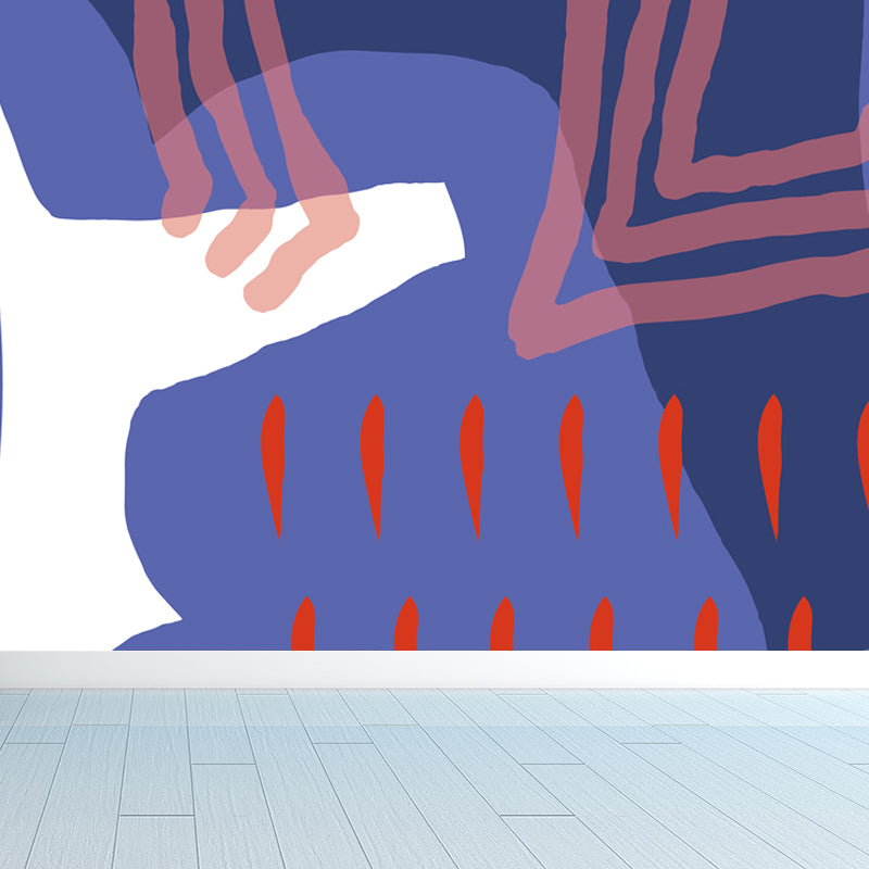 Bright Abstract Mural Wallpaper Contemporary Style Non-Woven Material Wall Covering Clearhalo 'Wall Decor' 'Wall Mural' 1865188