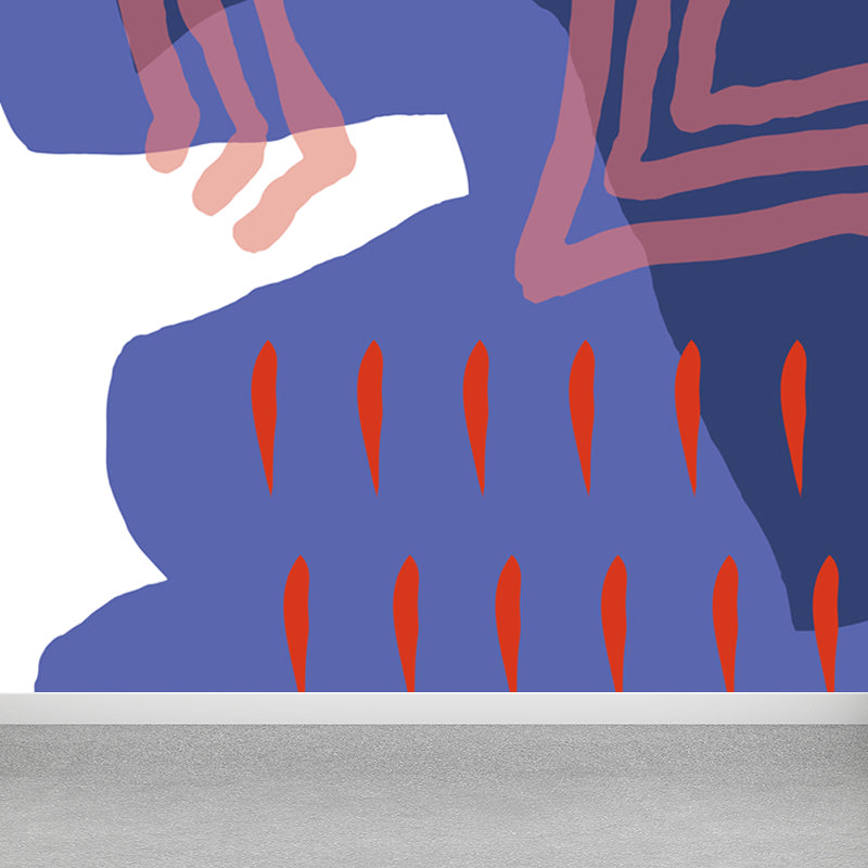 Bright Abstract Mural Wallpaper Contemporary Style Non-Woven Material Wall Covering Clearhalo 'Wall Decor' 'Wall Mural' 1865189