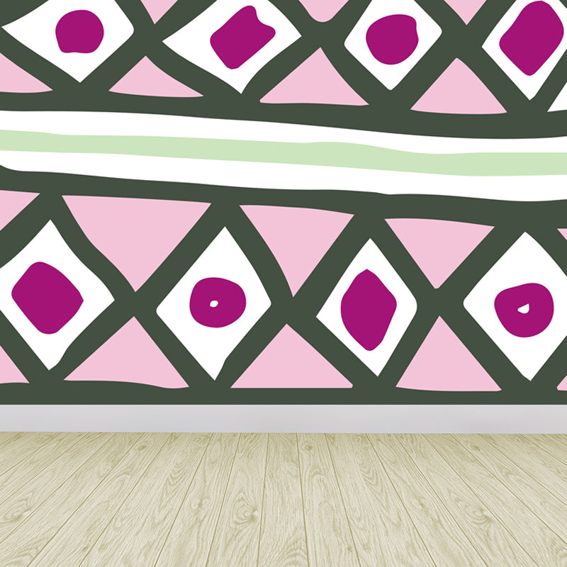 Extra Large Abstract Mural Light Color Non-Woven Wall Art for Indoor Decor, Customised Clearhalo 'Wall Decor' 'Wall Mural' 1865218