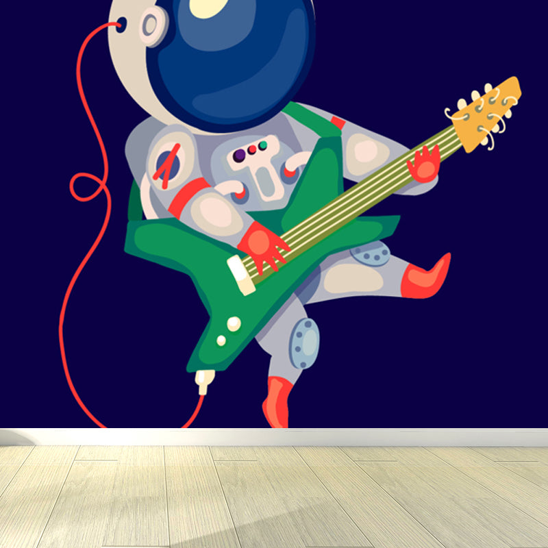 Soft Color Children's Art Mural Wallpaper Huge Space Scene Wall Covering for Dining Room Green Clearhalo 'Wall Decor' 'Wall Mural' 1865227