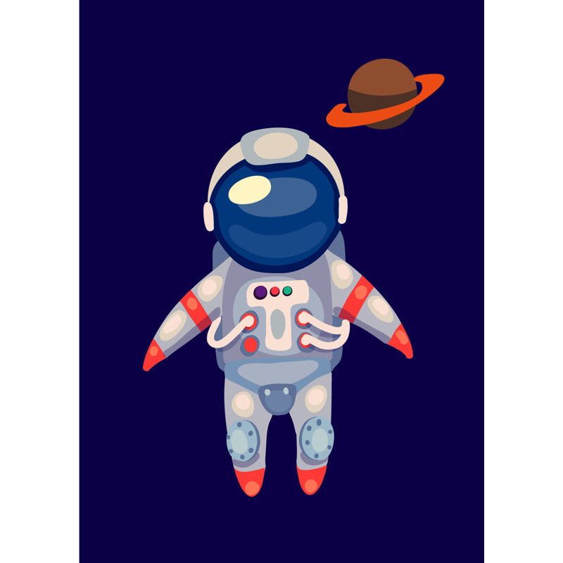 Soft Color Children's Art Mural Wallpaper Huge Space Scene Wall Covering for Dining Room Clearhalo 'Wall Decor' 'Wall Mural' 1865245