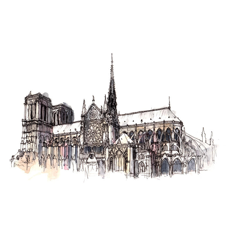 Stain Resistant Architecture View Mural Non-Woven Contemporary Wall Covering for Kitchen Clearhalo 'Wall Decor' 'Wall Mural' 1865260