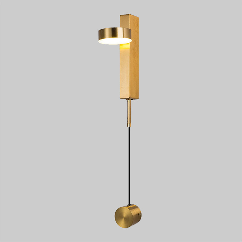Black/Gold Rectangle Flush Mount Wall Sconce Simplicity LED Metallic Wall Lighting Fixture with Switch Clearhalo 'Cast Iron' 'Glass' 'Industrial' 'Modern wall lights' 'Modern' 'Tiffany' 'Traditional wall lights' 'Wall Lamps & Sconces' 'Wall Lights' Lighting' 1865308