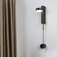 Black/Gold Rectangle Flush Mount Wall Sconce Simplicity LED Metallic Wall Lighting Fixture with Switch Clearhalo 'Cast Iron' 'Glass' 'Industrial' 'Modern wall lights' 'Modern' 'Tiffany' 'Traditional wall lights' 'Wall Lamps & Sconces' 'Wall Lights' Lighting' 1865312
