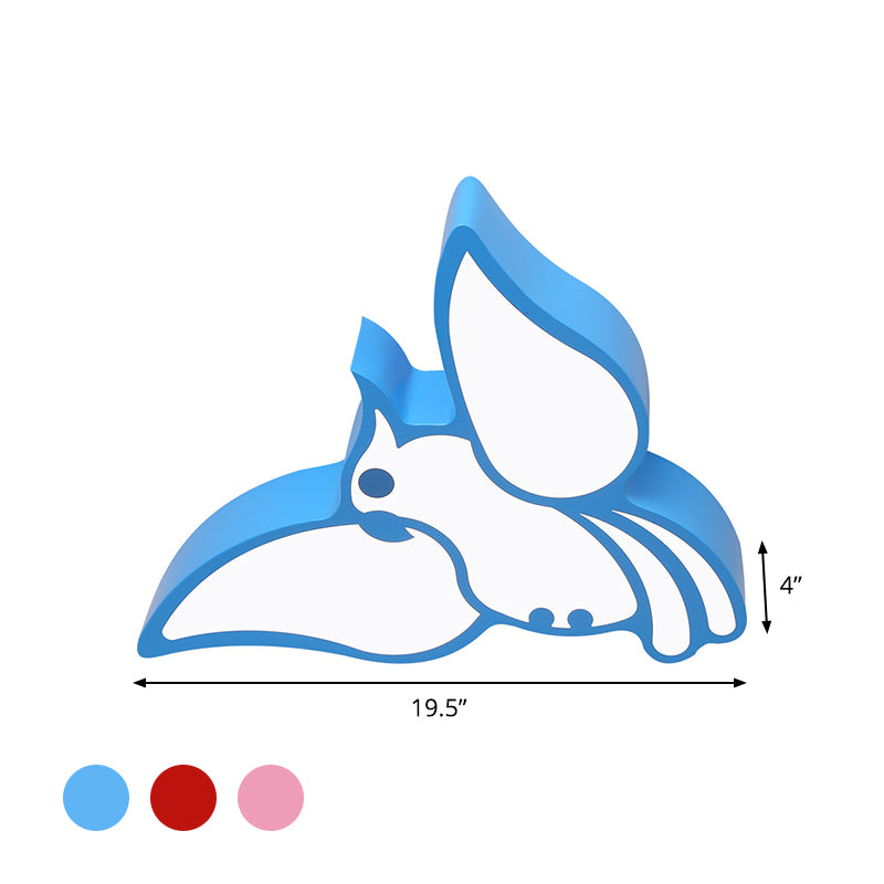 Acrylic Flying Parrot Flush Light Children Style Red/Pink/Blue LED Flush Mount Ceiling Fixture Clearhalo 'Ceiling Lights' 'Close To Ceiling Lights' 'Close to ceiling' 'Flush mount' Lighting' 1865321