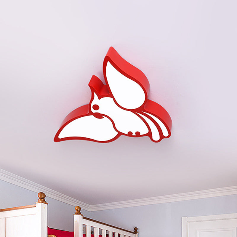 Acrylic Flying Parrot Flush Light Children Style Red/Pink/Blue LED Flush Mount Ceiling Fixture Clearhalo 'Ceiling Lights' 'Close To Ceiling Lights' 'Close to ceiling' 'Flush mount' Lighting' 1865323