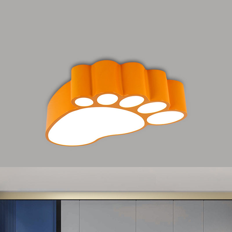 Acrylic Footstep-Like LED Flush Mount Lamp Kids Red/Yellow/Blue Flush Ceiling Light Fixture for Kindergarten Clearhalo 'Ceiling Lights' 'Close To Ceiling Lights' 'Close to ceiling' 'Flush mount' Lighting' 1865344