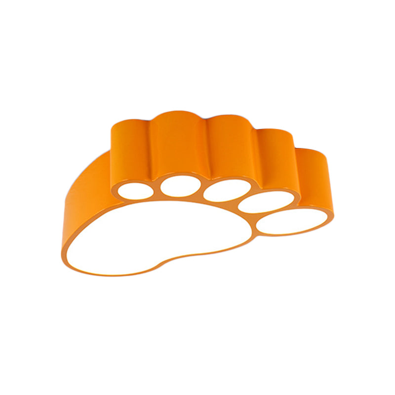 Acrylic Footstep-Like LED Flush Mount Lamp Kids Red/Yellow/Blue Flush Ceiling Light Fixture for Kindergarten Clearhalo 'Ceiling Lights' 'Close To Ceiling Lights' 'Close to ceiling' 'Flush mount' Lighting' 1865345