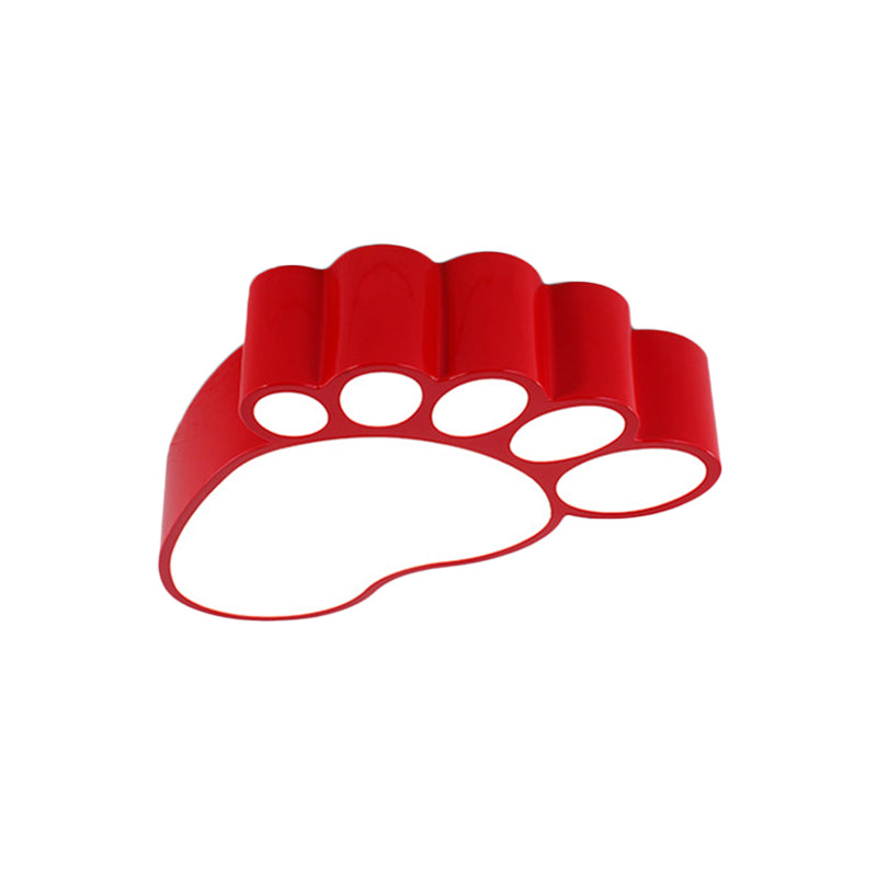 Acrylic Footstep-Like LED Flush Mount Lamp Kids Red/Yellow/Blue Flush Ceiling Light Fixture for Kindergarten Clearhalo 'Ceiling Lights' 'Close To Ceiling Lights' 'Close to ceiling' 'Flush mount' Lighting' 1865349