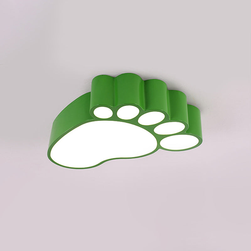 Acrylic Footstep-Like LED Flush Mount Lamp Kids Red/Yellow/Blue Flush Ceiling Light Fixture for Kindergarten Clearhalo 'Ceiling Lights' 'Close To Ceiling Lights' 'Close to ceiling' 'Flush mount' Lighting' 1865354