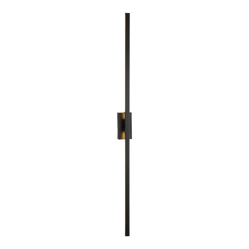 Minimalism Elongated Wall Lamp Fixture Metal Drawing Room LED Wall Sconce Light in Black Clearhalo 'Cast Iron' 'Glass' 'Industrial' 'Modern wall lights' 'Modern' 'Tiffany' 'Traditional wall lights' 'Wall Lamps & Sconces' 'Wall Lights' Lighting' 1865406