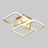 Metal 3-Square Semi Mount Lighting Contemporary 3 Heads White Close to Ceiling Light Fixture Clearhalo 'Ceiling Lights' 'Close To Ceiling Lights' 'Close to ceiling' 'Semi-flushmount' Lighting' 1865447