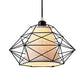 Black/Gold Diamond Ceiling Lamp 1 Light Modern Wire Caged Hanging Light for Dining Room Clearhalo 'Ceiling Lights' 'Modern Pendants' 'Modern' 'Pendant Lights' 'Pendants' Lighting' 186550