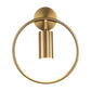 Metallic Ring Sconce Light Fixture Modernism Single Bulb Black/Brass Wall Mounted Lighting Clearhalo 'Cast Iron' 'Glass' 'Industrial' 'Modern wall lights' 'Modern' 'Tiffany' 'Traditional wall lights' 'Wall Lamps & Sconces' 'Wall Lights' Lighting' 1865555