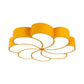Acrylic Spiral Flower Flush Light Fixture Kids LED Flush Mount Lighting in Orange/Yellow Clearhalo 'Ceiling Lights' 'Close To Ceiling Lights' 'Close to ceiling' 'Flush mount' Lighting' 1865635