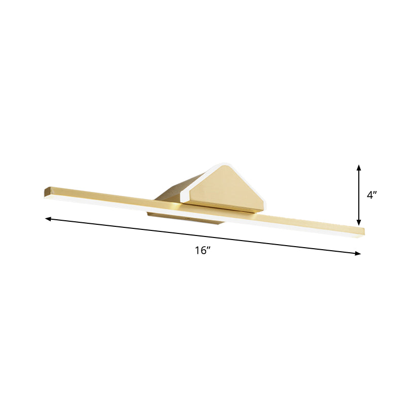 Bar Metallic Wall Mounted Vanity Light Modernism LED Gold Wall Sconce Lighting with Prismatic Arm Clearhalo 'Cast Iron' 'Glass' 'Industrial' 'Modern wall lights' 'Modern' 'Tiffany' 'Traditional wall lights' 'Vanity Lights' 'Wall Lights' Lighting' 1865952