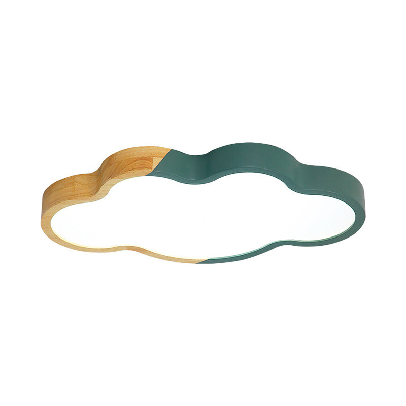 Metallic Cloud Flush Mount Light Modern Style White/Yellow/Green LED Ceiling Fixture for Great Room Clearhalo 'Ceiling Lights' 'Close To Ceiling Lights' 'Close to ceiling' 'Flush mount' Lighting' 1866004