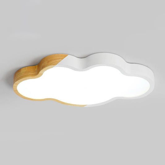 Metallic Cloud Flush Mount Light Modern Style White/Yellow/Green LED Ceiling Fixture for Great Room Clearhalo 'Ceiling Lights' 'Close To Ceiling Lights' 'Close to ceiling' 'Flush mount' Lighting' 1866010