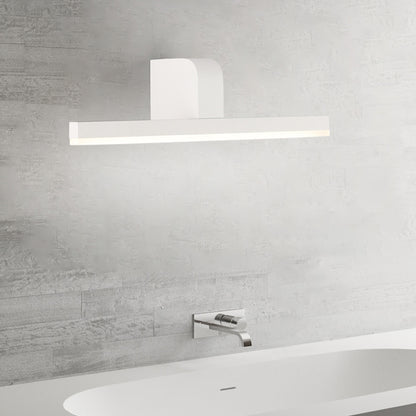 LED Bathroom Vanity Light Modern Style Black/White Wall Lighting Ideas with Slender Metal Shade in Warm/White Light White Clearhalo 'Cast Iron' 'Glass' 'Industrial' 'Modern wall lights' 'Modern' 'Tiffany' 'Traditional wall lights' 'Vanity Lights' 'Wall Lights' Lighting' 1866045