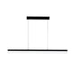 Black/White/Brown Linear Pendant Lighting Minimalist Metal LED Hanging Light in Warm/White/Natural, 31.5"/39"/47" Wide Clearhalo 'Ceiling Lights' 'Modern Pendants' 'Modern' 'Pendant Lights' 'Pendants' Lighting' 186607
