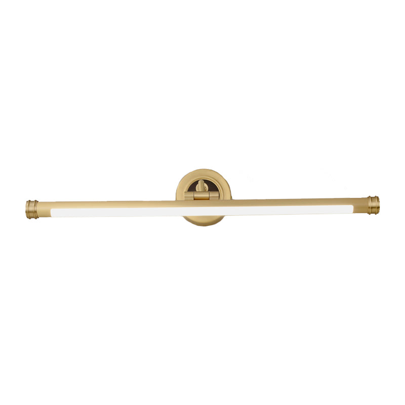 Black/Brass Tubular Wall Sconce Lighting Contemporary LED Metal Vanity Light Fixture with Adjustable Arm Clearhalo 'Cast Iron' 'Glass' 'Industrial' 'Modern wall lights' 'Modern' 'Tiffany' 'Traditional wall lights' 'Vanity Lights' 'Wall Lights' Lighting' 1866096