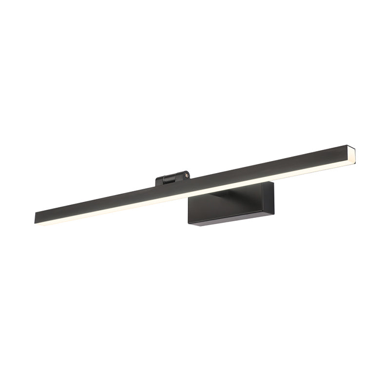 Tubular Vanity Lamp Modernism Metal Black/White Finish LED Wall Lighting Ideas in Warm/White Light for Bathroom Clearhalo 'Cast Iron' 'Glass' 'Industrial' 'Modern wall lights' 'Modern' 'Tiffany' 'Traditional wall lights' 'Vanity Lights' 'Wall Lights' Lighting' 1866225