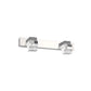 Cubic Bathroom Vanity Light Fixture Clear Crystal 2/3 Bulbs Modernism Wall Lighting in Chrome, Warm/White Light Clearhalo 'Modern wall lights' 'Modern' 'Vanity Lights' 'Wall Lights' Lighting' 1866233