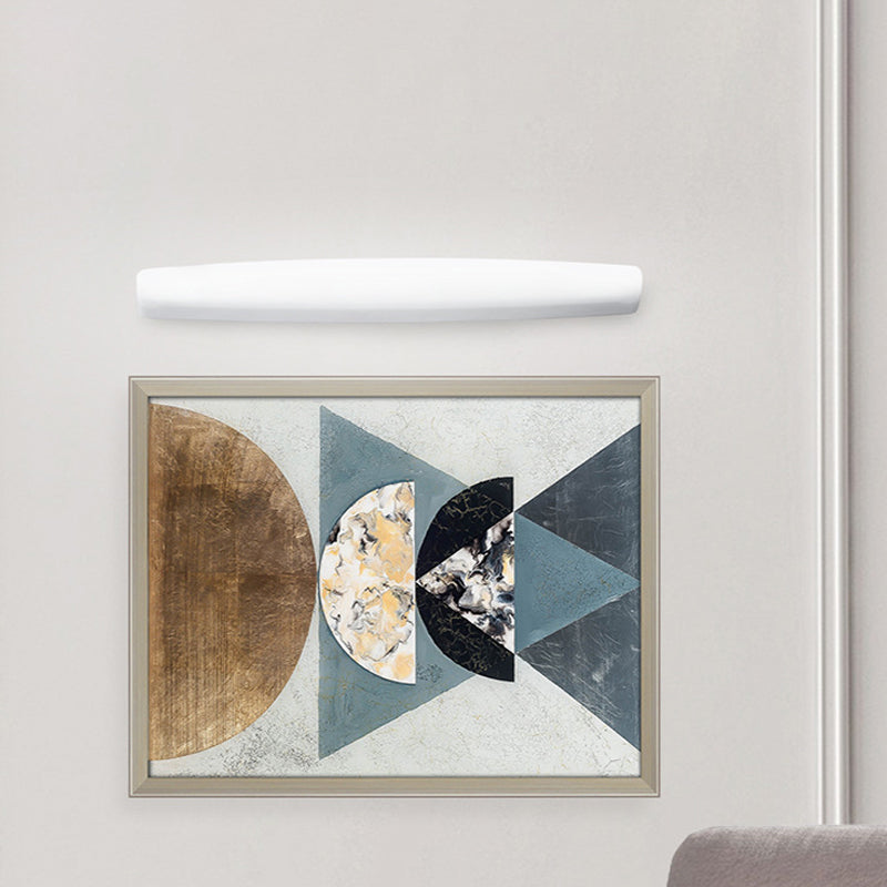 Streamlined Wall Lighting Ideas Simple Acrylic LED White Vanity Sconce in Warm/White Light for Toilet White Clearhalo 'Modern wall lights' 'Modern' 'Vanity Lights' 'Wall Lights' Lighting' 1866245