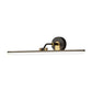 Metal Adjustable Arm LED Vanity Bar Light Contemporary Black/Brass Wall Sconce Lighting, 18"/23" Width Clearhalo 'Cast Iron' 'Glass' 'Industrial' 'Modern wall lights' 'Modern' 'Tiffany' 'Traditional wall lights' 'Vanity Lights' 'Wall Lights' Lighting' 1866274