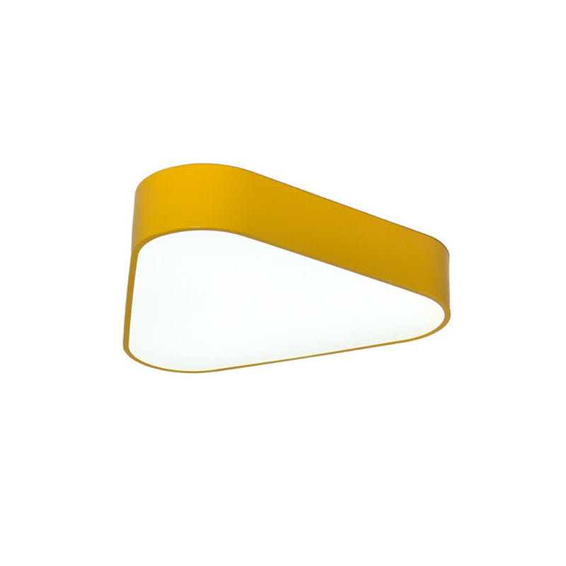 Triangular Acrylic Flush Mount Light Kids White/Yellow/Purple LED Close to Ceiling Lighting Fixture Clearhalo 'Ceiling Lights' 'Close To Ceiling Lights' 'Close to ceiling' 'Flush mount' Lighting' 1866292