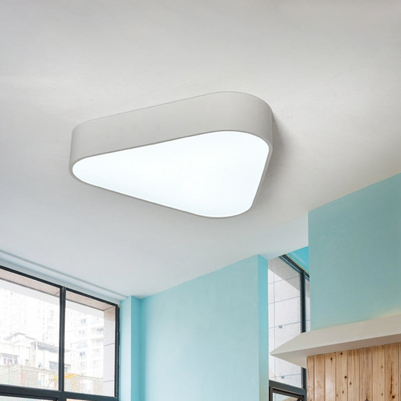 Triangular Acrylic Flush Mount Light Kids White/Yellow/Purple LED Close to Ceiling Lighting Fixture Clearhalo 'Ceiling Lights' 'Close To Ceiling Lights' 'Close to ceiling' 'Flush mount' Lighting' 1866299