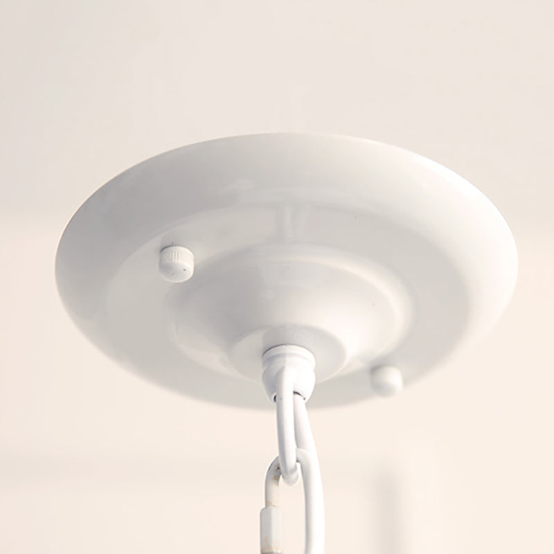 Bucket Shade Kid Bedroom Chandelier Fabric Metal 3 Lights Nordic Style Hanging Light Clearhalo 'Ceiling Lights' 'Chandeliers' Lighting' options 186634