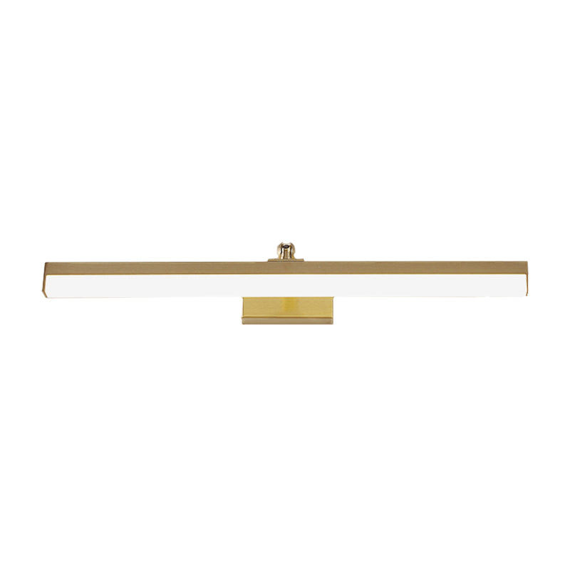 Brass Elongated Wall Mounted Lamp Simplicity LED Metal Vanity Wall Light Fixture Clearhalo 'Cast Iron' 'Glass' 'Industrial' 'Modern wall lights' 'Modern' 'Tiffany' 'Traditional wall lights' 'Vanity Lights' 'Wall Lights' Lighting' 1866448