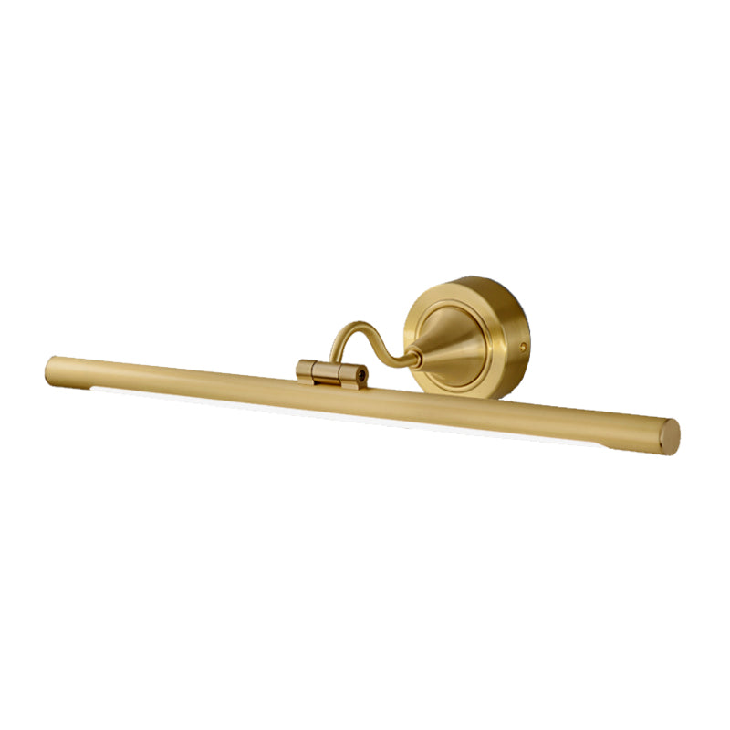 Metal Linear LED Wall Sconce Lighting Contemporary Black/Gold Adjustable Vanity Light Fixture with Acrylic Shade Clearhalo 'Cast Iron' 'Glass' 'Industrial' 'Modern wall lights' 'Modern' 'Tiffany' 'Traditional wall lights' 'Vanity Lights' 'Wall Lights' Lighting' 1866460