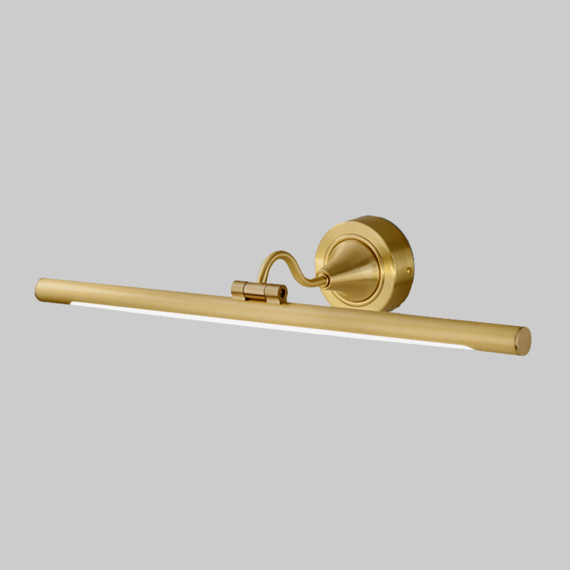 Metal Linear LED Wall Sconce Lighting Contemporary Black/Gold Adjustable Vanity Light Fixture with Acrylic Shade Clearhalo 'Cast Iron' 'Glass' 'Industrial' 'Modern wall lights' 'Modern' 'Tiffany' 'Traditional wall lights' 'Vanity Lights' 'Wall Lights' Lighting' 1866461