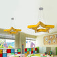Acrylic Five-Pointed Star LED Ceiling Chandelier Macaroon Yellow/Blue/Green Suspension Pendant Clearhalo 'Ceiling Lights' 'Chandeliers' Lighting' options 1866471