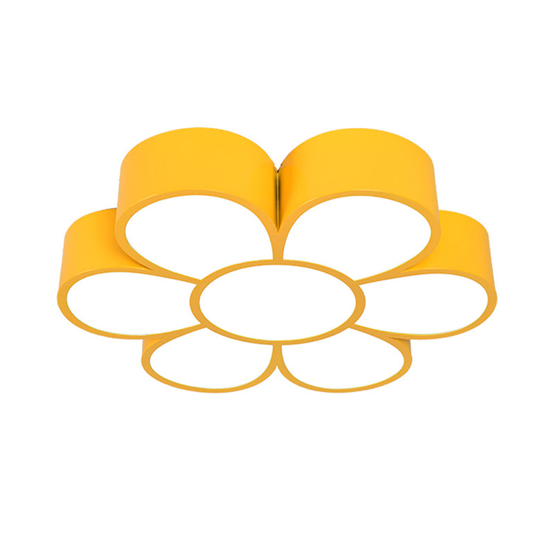 Kids Flower Ceiling Light Fixture Acrylic LED Kindergarten Flush Mount Lighting in Red/Yellow/Green Clearhalo 'Ceiling Lights' 'Close To Ceiling Lights' 'Close to ceiling' 'Flush mount' Lighting' 1866480