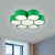 Kids Flower Ceiling Light Fixture Acrylic LED Kindergarten Flush Mount Lighting in Red/Yellow/Green Green Clearhalo 'Ceiling Lights' 'Close To Ceiling Lights' 'Close to ceiling' 'Flush mount' Lighting' 1866486