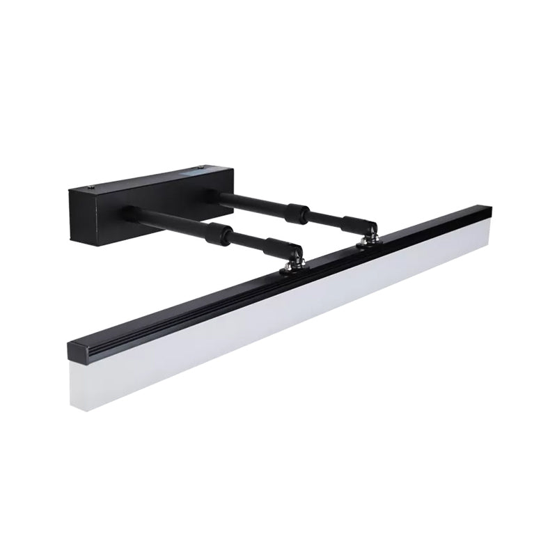 Simple 23.5"/27.5" L LED Bar Light Black Straight Wall Lighting Ideas with Acrylic Shade in Warm/White Light Clearhalo 'Modern wall lights' 'Modern' 'Vanity Lights' 'Wall Lights' Lighting' 1866676