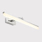 Acrylic Elongated Wall Vanity Light Contemporary LED Wall Lighting in Chrome, Warm/White Light Clearhalo 'Modern wall lights' 'Modern' 'Vanity Lights' 'Wall Lights' Lighting' 1866694
