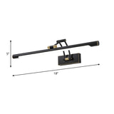 Linear Mirror Cabinet Wall Vanity Light Metallic LED Contemporary Sconce Light Fixture in Black Clearhalo 'Cast Iron' 'Glass' 'Industrial' 'Modern wall lights' 'Modern' 'Tiffany' 'Traditional wall lights' 'Vanity Lights' 'Wall Lights' Lighting' 1866772