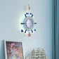 Rudder Wall Lighting Kids Metallic LED Blue Sconce Light Fixture with Clock Design, Warm/White Light Clearhalo 'Wall Lamps & Sconces' 'Wall Lights' Lighting' 1866839